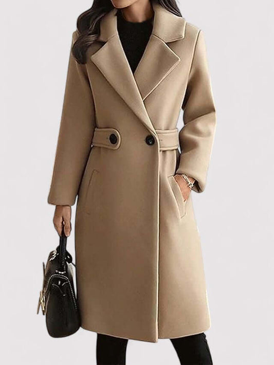 Women's Elegant Belted Winter Coat