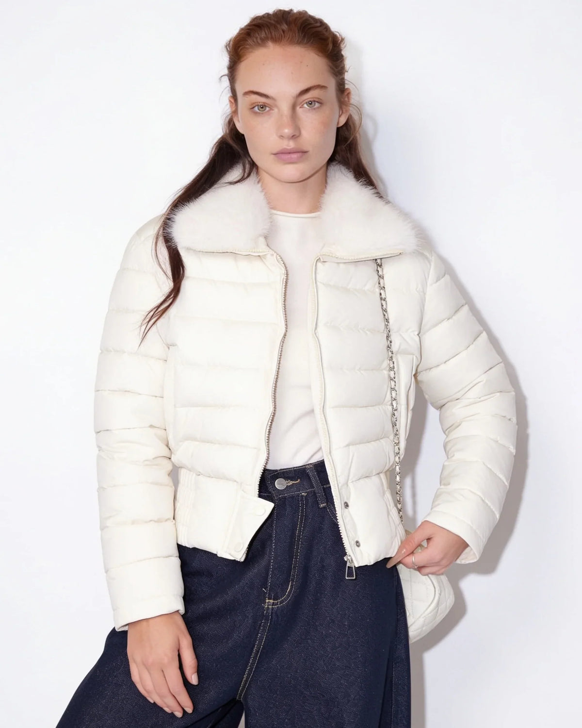 Kim | Women's Cozy Cropped Quilted Puffer Jacket