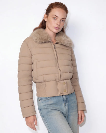 Kim | Women's Cozy Cropped Quilted Puffer Jacket