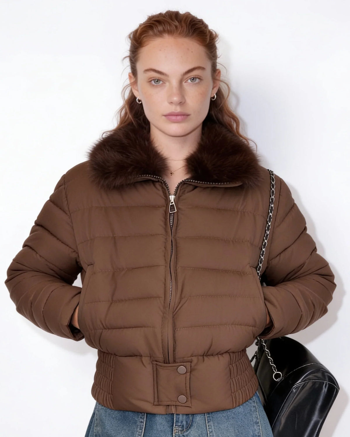 Kim | Women's Cozy Cropped Quilted Puffer Jacket
