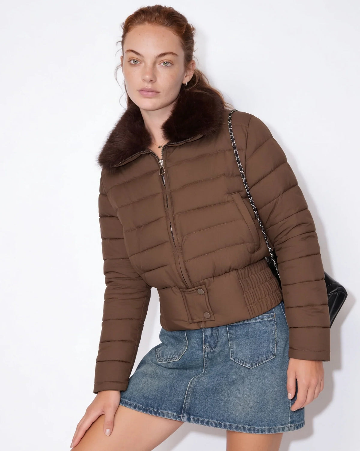 Kim | Women's Cozy Cropped Quilted Puffer Jacket