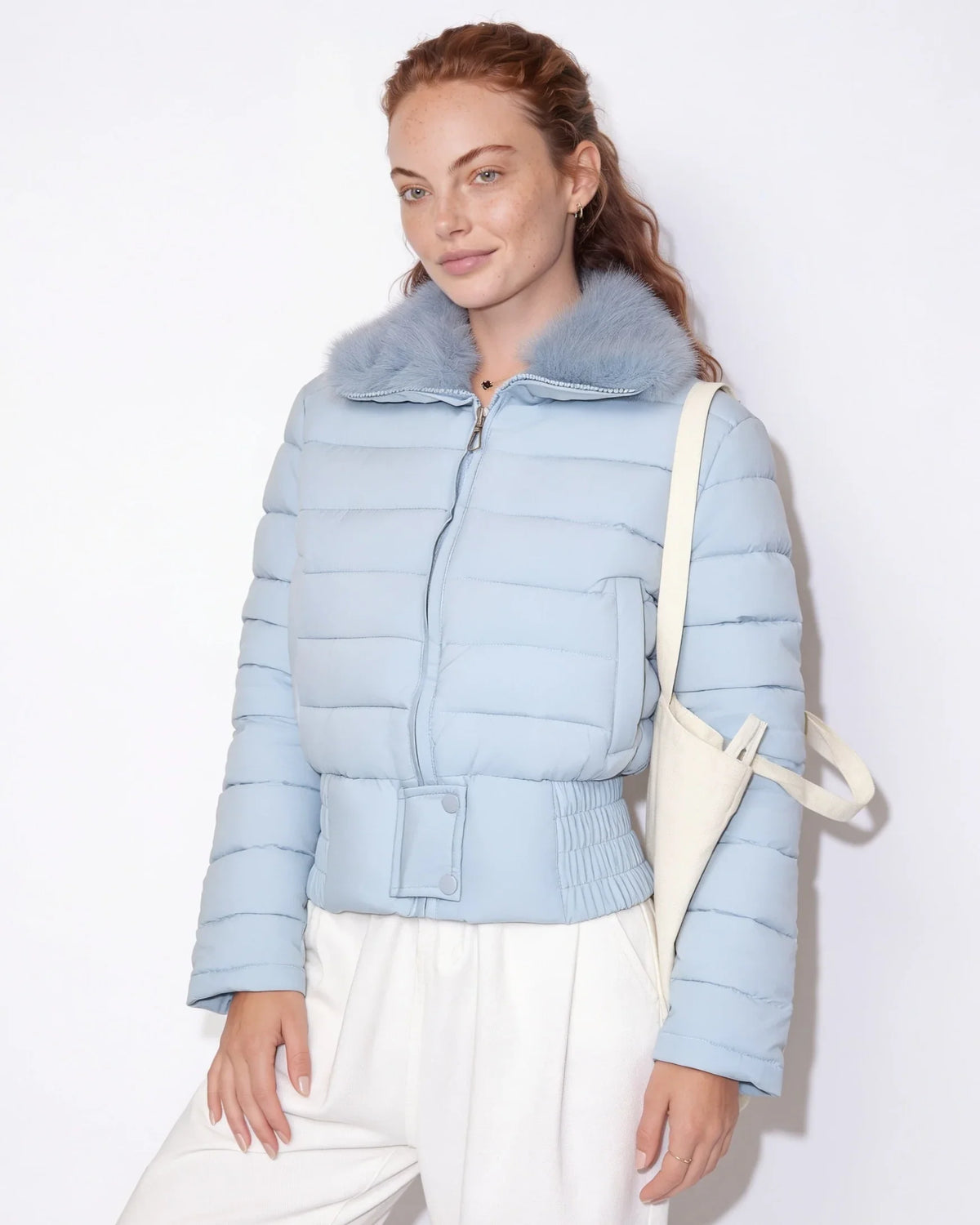 Kim | Women's Cozy Cropped Quilted Puffer Jacket
