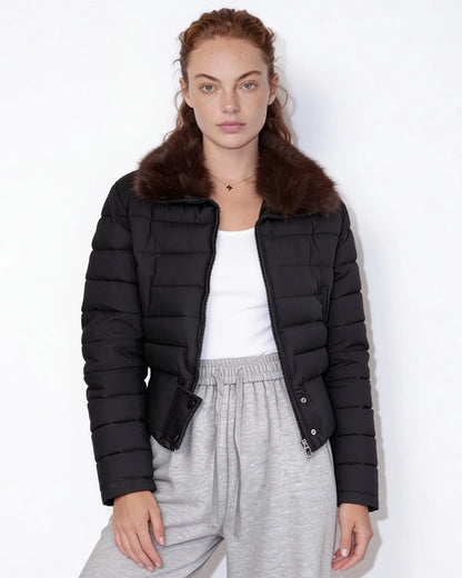 Kim | Women's Cozy Cropped Quilted Puffer Jacket