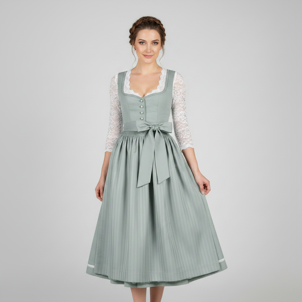 Elegant Dirndl Dress | Women's Oktoberfest Costume Outfit