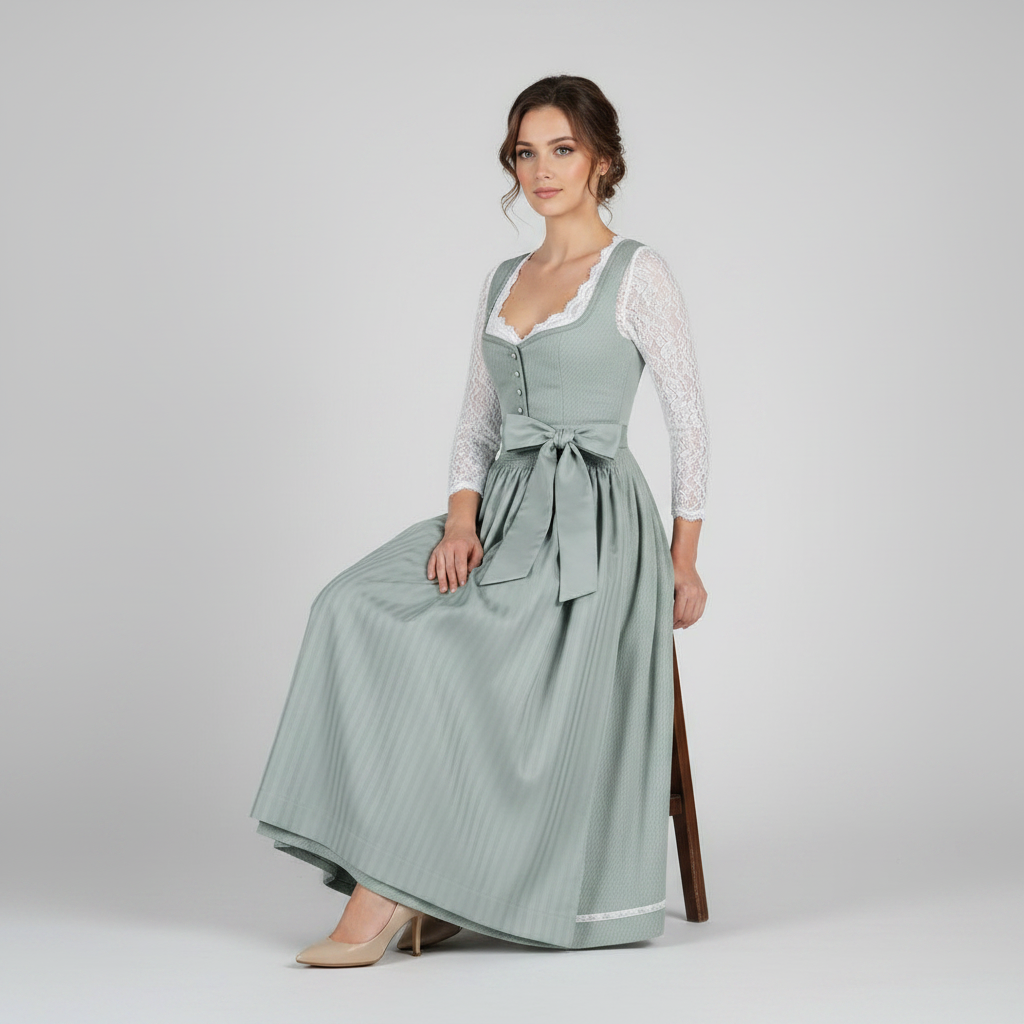 Elegant Dirndl Dress | Women's Oktoberfest Costume Outfit