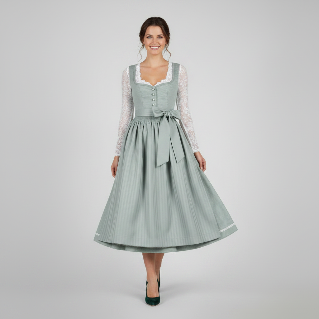 Elegant Dirndl Dress | Women's Oktoberfest Costume Outfit