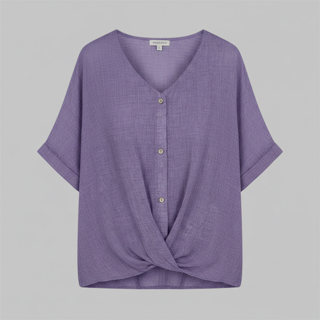 Elegant V-Neck Women's Blouse | Long Sleeve Fashion Top