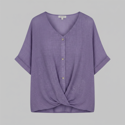 Elegant V-Neck Women's Blouse | Long Sleeve Fashion Top