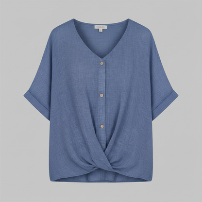 Elegant V-Neck Women's Blouse | Long Sleeve Fashion Top