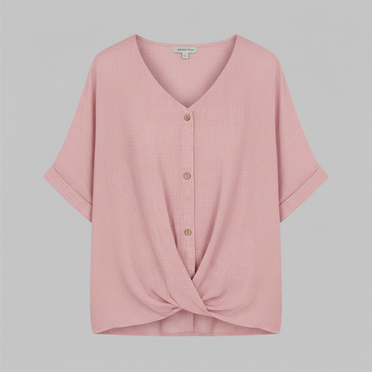 Elegant V-Neck Women's Blouse | Long Sleeve Fashion Top