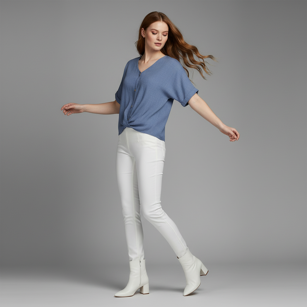 Elegant V-Neck Women's Blouse | Long Sleeve Fashion Top