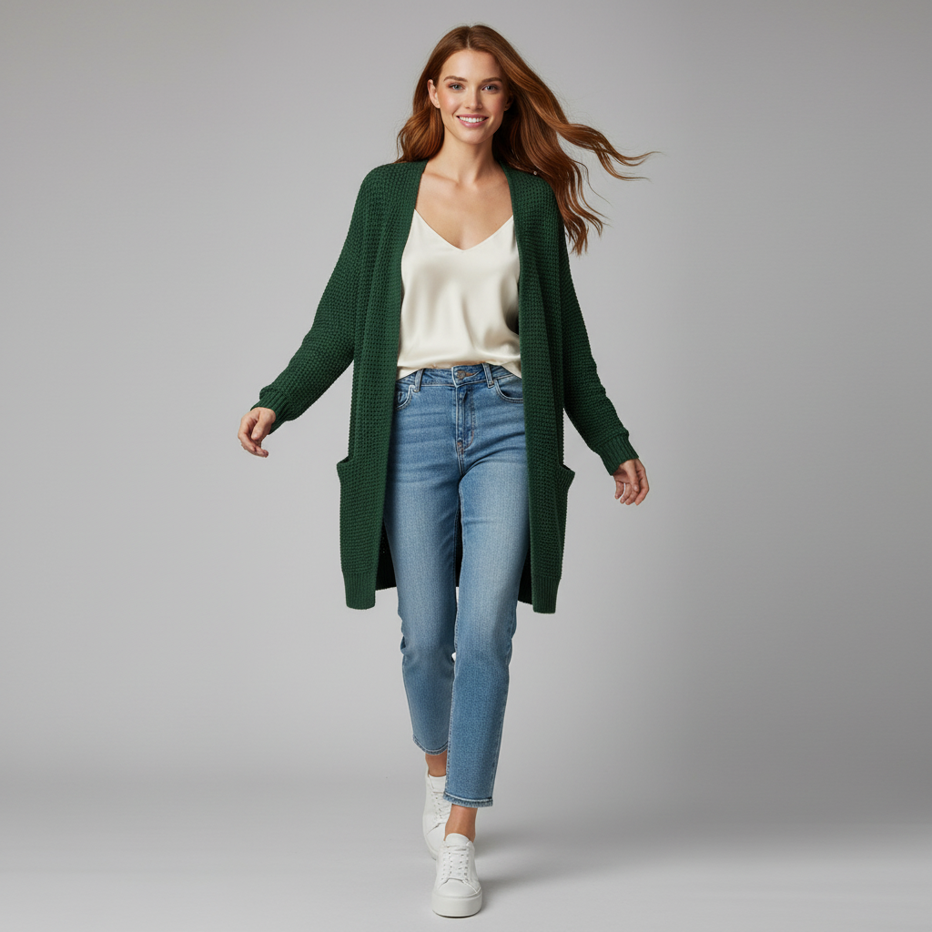 Elegant White Cardigan | Women's Cardigan Sweater
