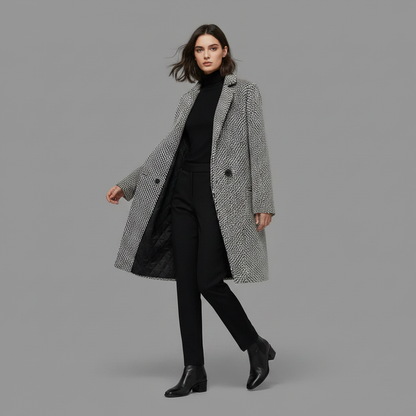 Elegant Wool Coat | Women's Long Winter Outerwear