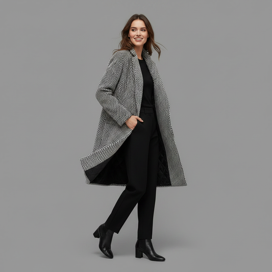 Elegant Wool Coat | Women's Long Winter Outerwear