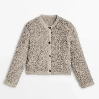 Elysia Long Vest Women | Soft Teddy Fabric, Button-Up Design
