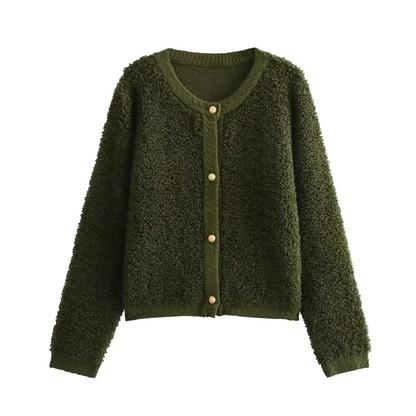 Elysia Long Vest Women | Soft Teddy Fabric, Button-Up Design