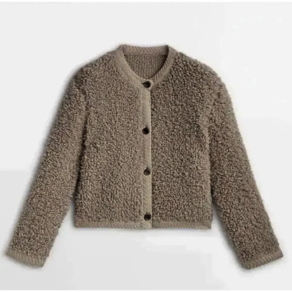 Elysia Long Vest Women | Soft Teddy Fabric, Button-Up Design