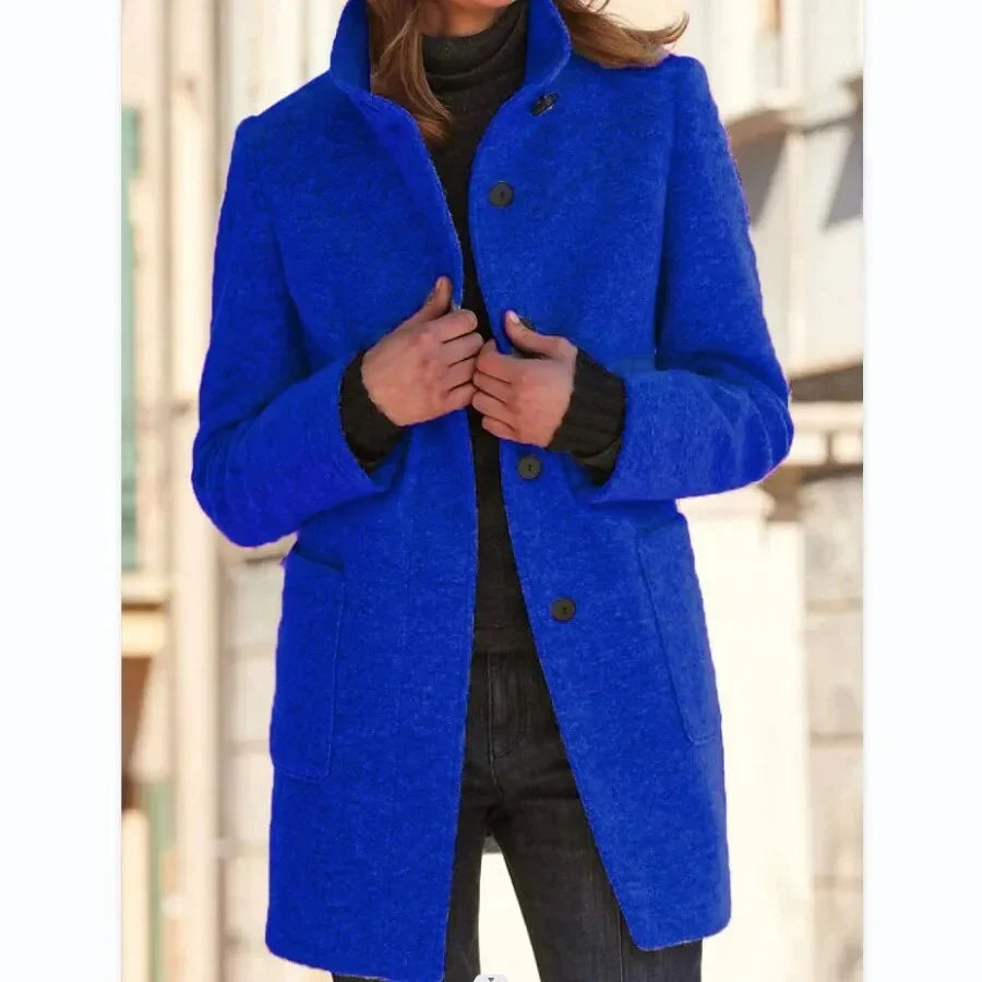 Women's Elegant Button-Up Winter Coat