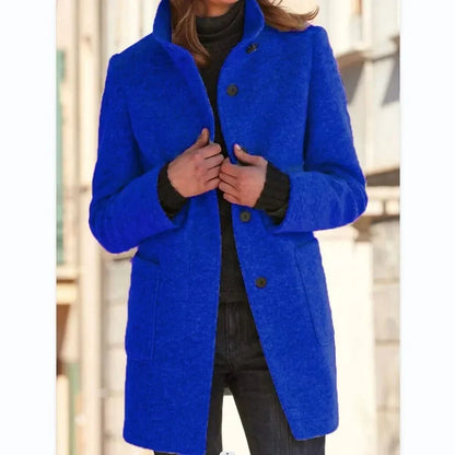 Women's Elegant Button-Up Winter Coat