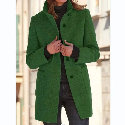Women's Elegant Button-Up Winter Coat