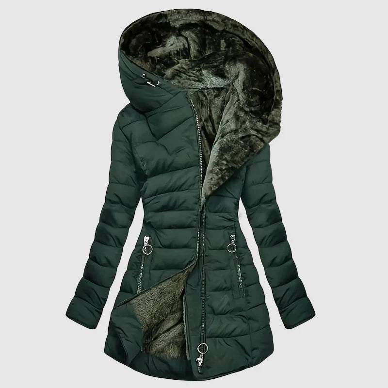 Hannah | Women's Cozy Longline Hooded Puffer Winter Coat