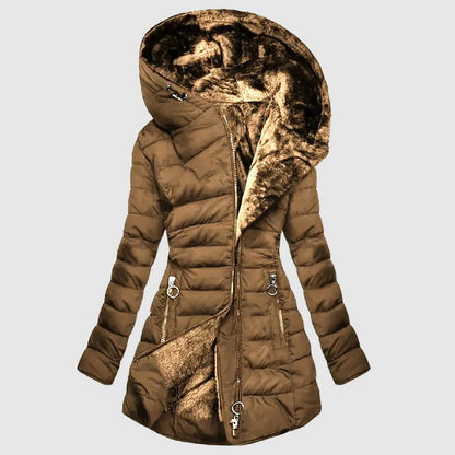 Hannah | Women's Cozy Longline Hooded Puffer Winter Coat