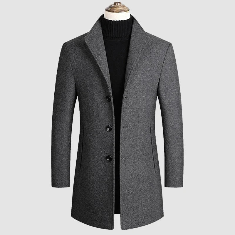 Henrik | Men's Tailored Classic Three-Button Winter Coat