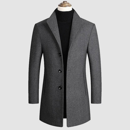 Henrik | Men's Tailored Classic Three-Button Winter Coat