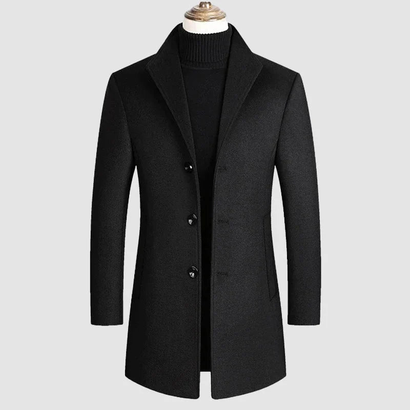 Henrik | Men's Tailored Classic Three-Button Winter Coat