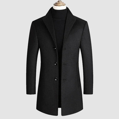 Henrik | Men's Tailored Classic Three-Button Winter Coat