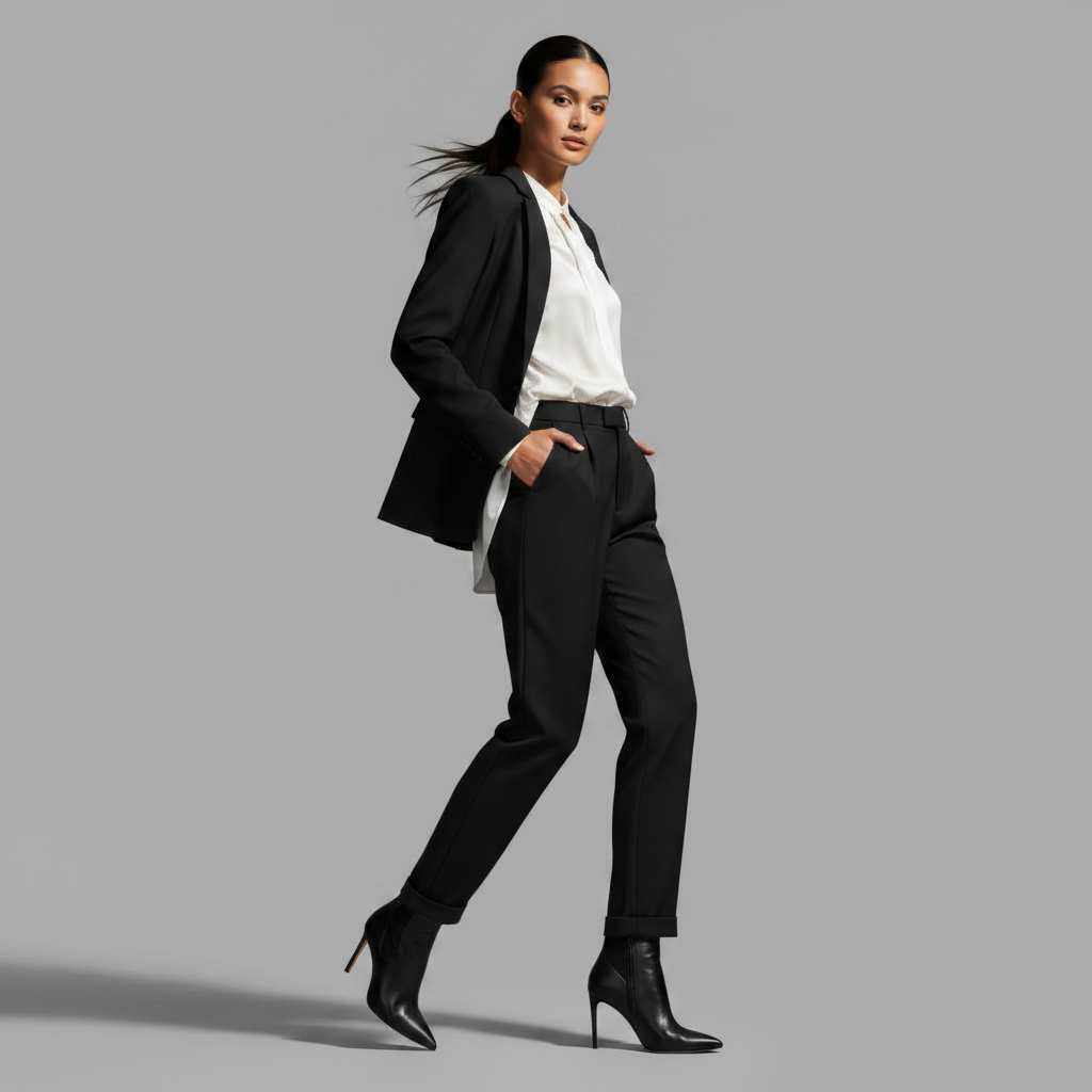 High Waist Women's Suit Trousers | Office Ready Fashion