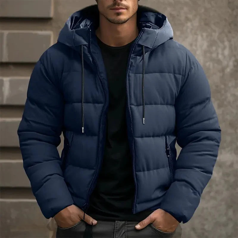 Men's Water-Resistant Hooded Quilted Winter Puffer Jacket