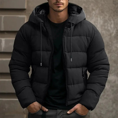 Men's Water-Resistant Hooded Quilted Winter Puffer Jacket