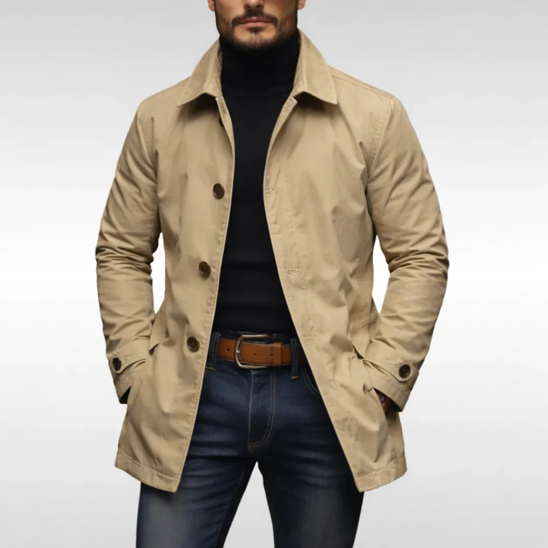 Lucas | Men's Water-Resistant Quilted Long Winter Coat