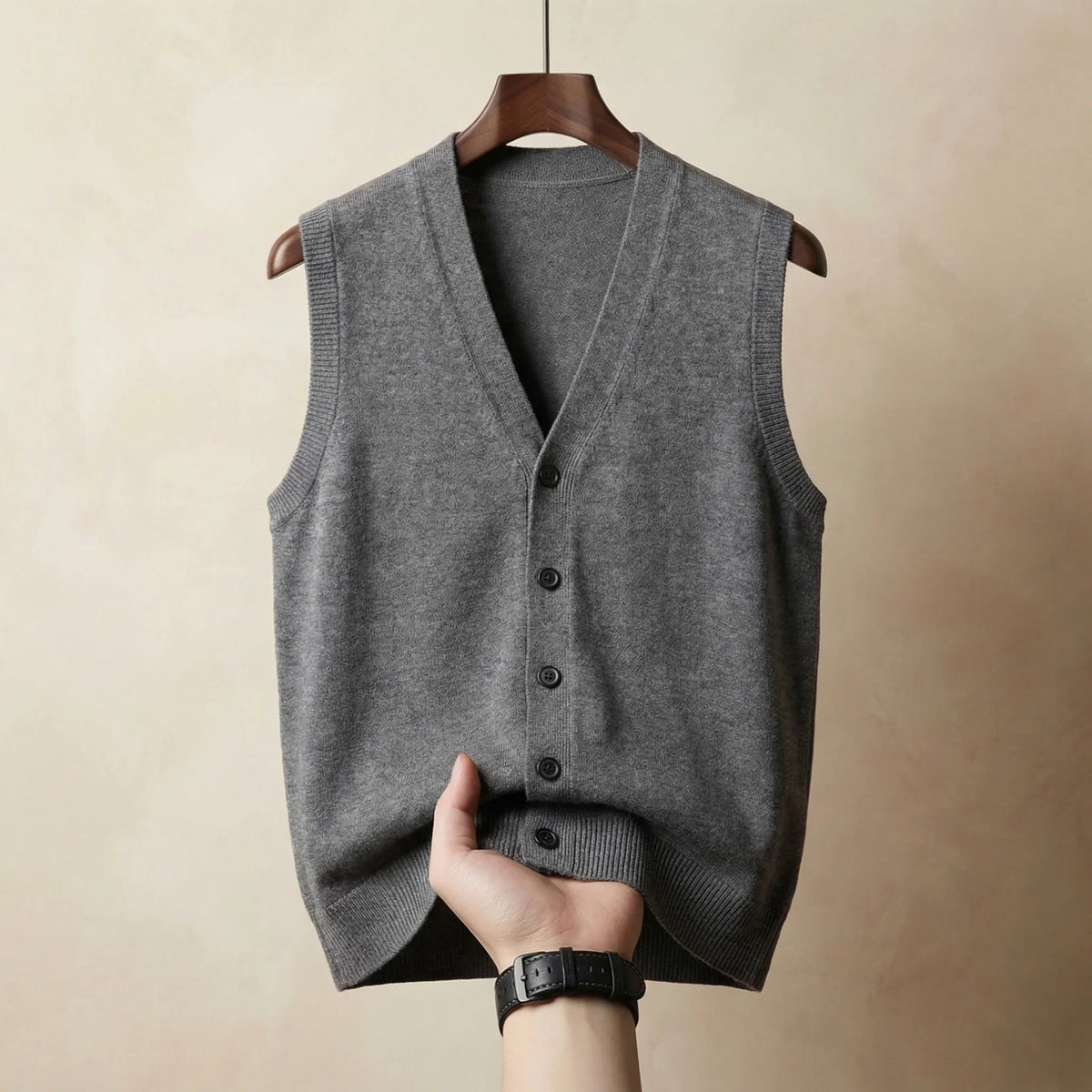 Men's Lightweight Sleeveless Single-Breasted Vest