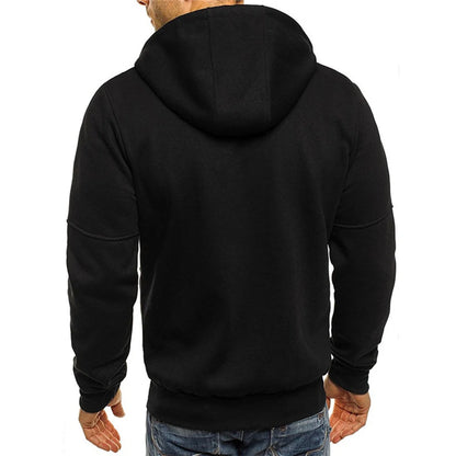 Men's Relaxed Fit Zip-Up Hooded Sweatshirt