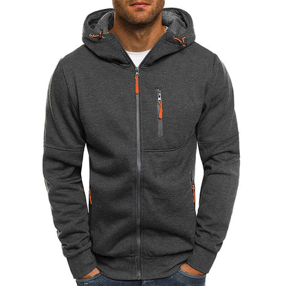 Men's Relaxed Fit Zip-Up Hooded Sweatshirt