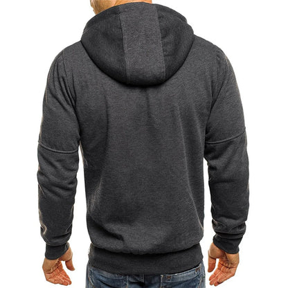 Men's Relaxed Fit Zip-Up Hooded Sweatshirt
