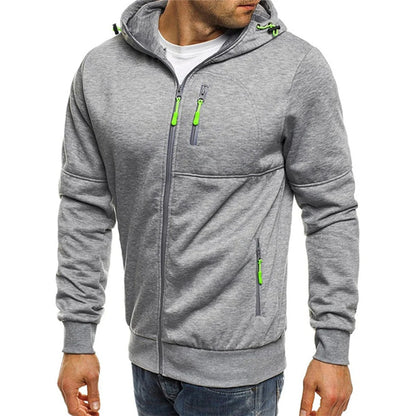 Men's Relaxed Fit Zip-Up Hooded Sweatshirt