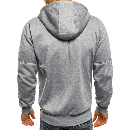 Men's Relaxed Fit Zip-Up Hooded Sweatshirt