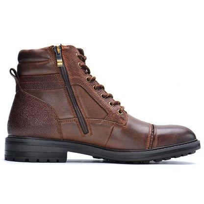 Men's Rugged Side Zipper Casual Boots