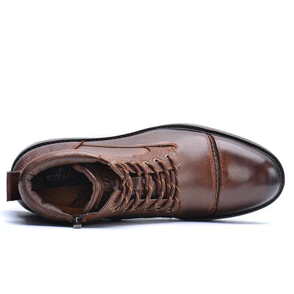 Men's Rugged Side Zipper Casual Boots