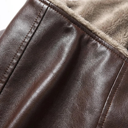 Men's Tailored Classic Lapel Leather Jacket
