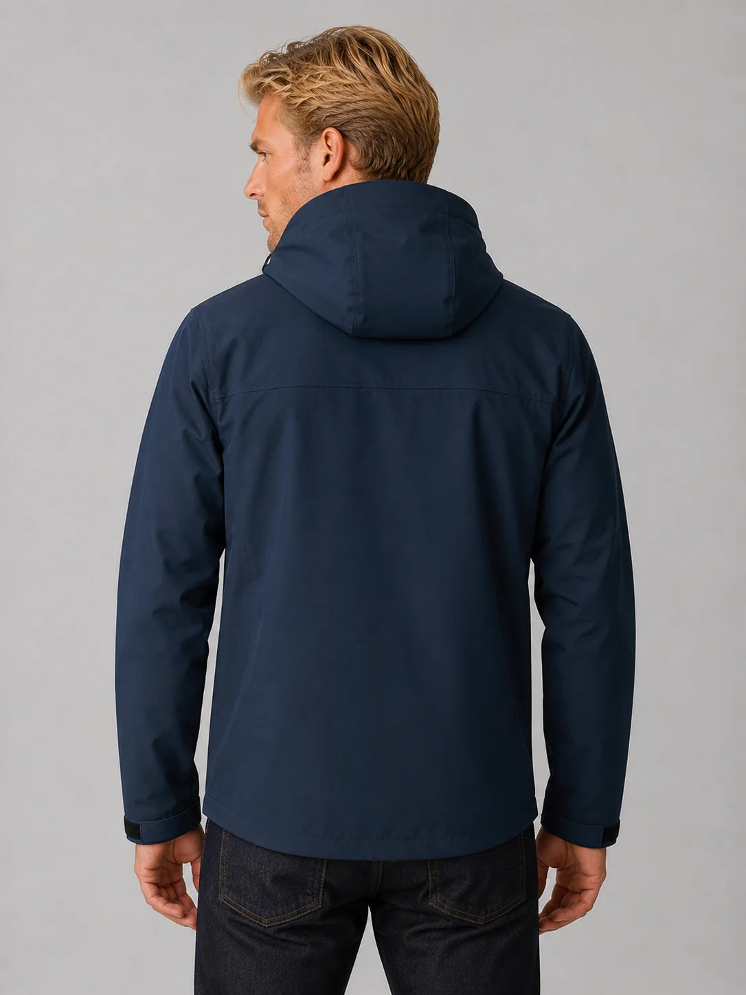 Men's Windproof Water-Resistant Hooded Jacket