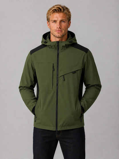 Men's Windproof Water-Resistant Hooded Jacket