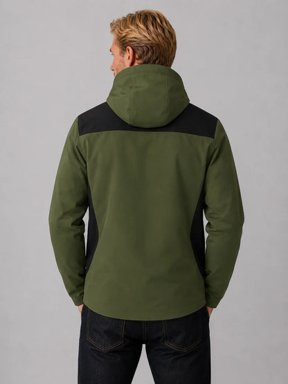 Men's Windproof Water-Resistant Hooded Jacket