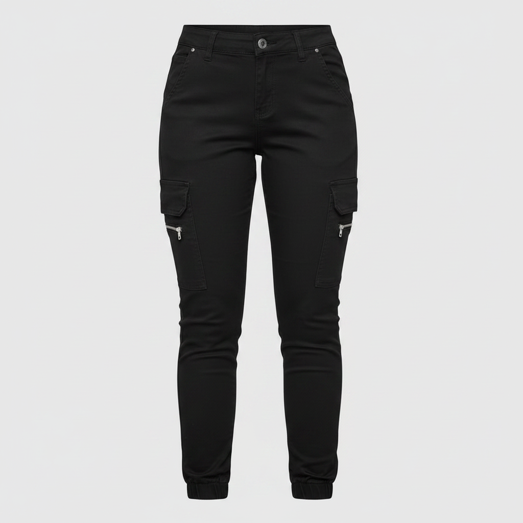 Modern Black Cargo Pants for Women | Stylish Urban Trousers