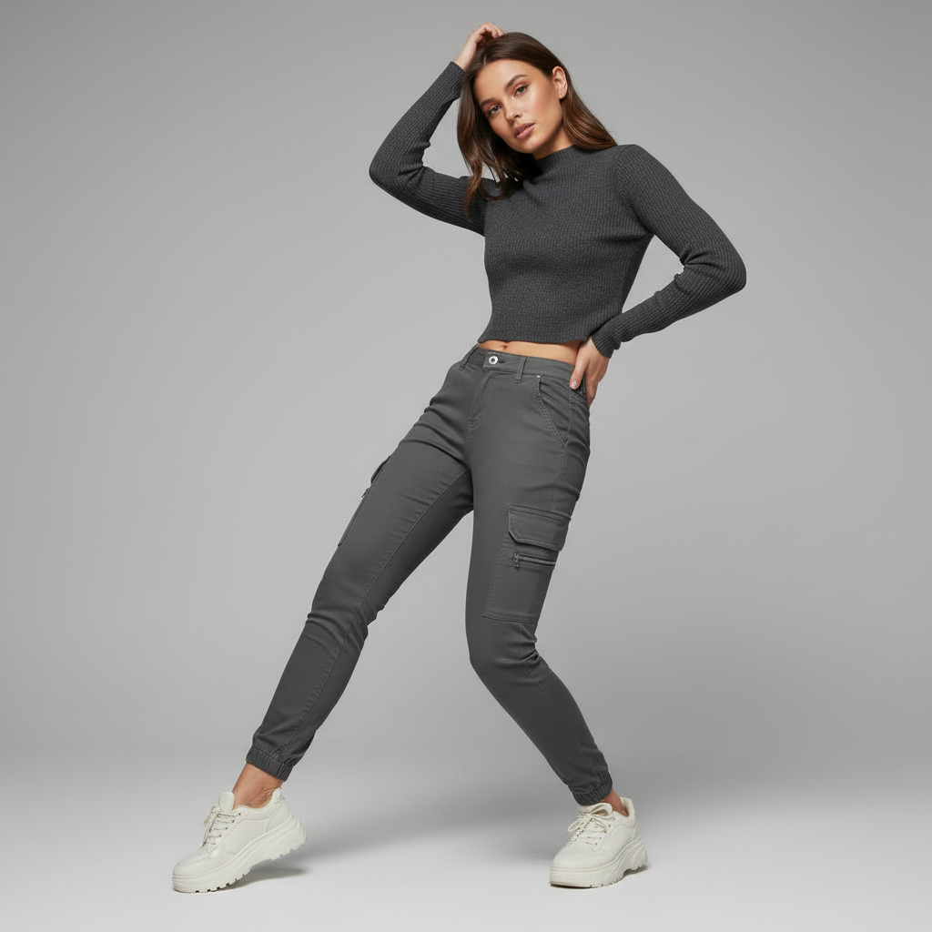Modern Black Cargo Pants for Women | Stylish Urban Trousers