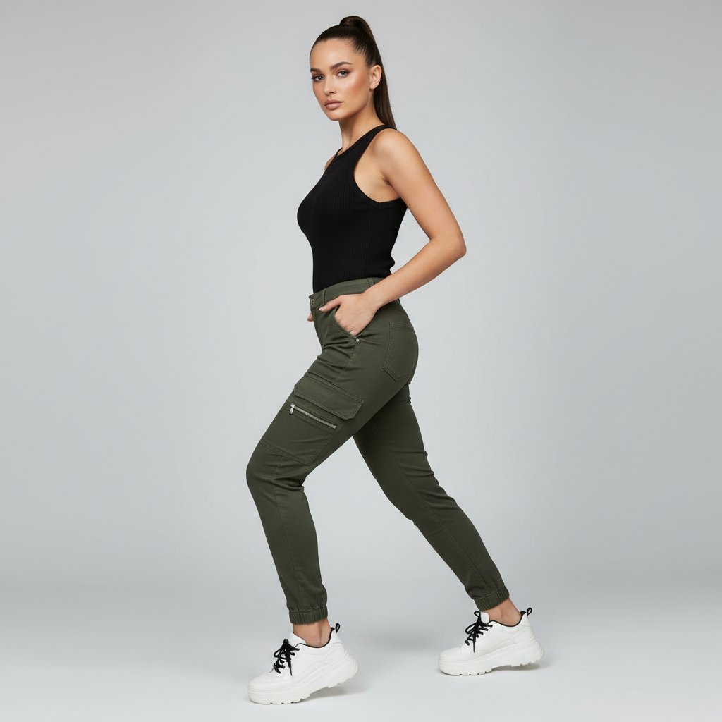 Modern Black Cargo Pants for Women | Stylish Urban Trousers