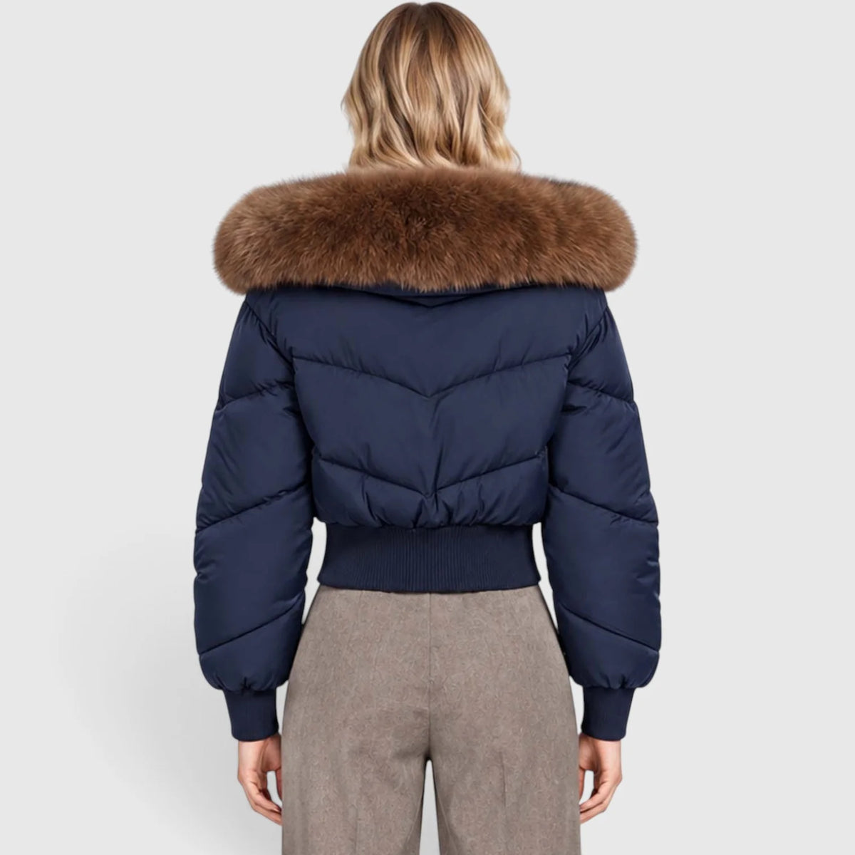 Women's Cropped Puffer Jacket Winter Outerwear